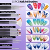 image:imageFANDAMEI Nail Art Kit With Nail Stand Nail Art Tools Nail Design Tools Nail Brush Nail Holder For Painting Nails Nail Art Brushes Nail Dotting Tool Nail Tools For Nail Art WhiteBlack
