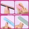 image:imageFANDAMEI Nail Buffers and Files 8PCS Colorful Nail Buffer Block 8PCS Blue Nail File 2PCS 7 Way Nail File amp 2PCS Nail Polishing Buffer Professional Nail Care Tools KitBlack