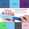 image:imageFANDAMEI Nail Buffers and Files 8PCS Colorful Nail Buffer Block 8PCS Blue Nail File 2PCS 7 Way Nail File amp 2PCS Nail Polishing Buffer Professional Nail Care Tools KitBlack