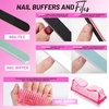 image:imageFANDAMEI Nail Care Kit Nail Buffers and Files Nail Cuticle Tools Kit Nail Manicure Tools Finger Nail File Set Nail Buffer Block Nail Cuticle Nippers Ingrown Toenail Tools Nail Care Tool KitPink