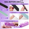 image:imageFANDAMEI Nail Care Kit Nail Buffers and Files Nail Cuticle Tools Kit Nail Manicure Tools Finger Nail File Set Nail Buffer Block Nail Cuticle Nippers Ingrown Toenail Tools Nail Care Tool KitPurple