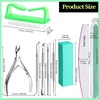 image:imageFANDAMEI Nail Care Kit Nail Files 100180 Nail Buffer Block Cuticle Nippers Cuticle Trimmer Cuticle Pusher Nail Tools Nail Kit Pedicure amp Manicure Tools Nail Prep Kit Manicure Kit for WomenXgreen