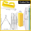 image:imageFANDAMEI Nail Care Kit Nail Files 100180 Nail Buffer Block Cuticle Nippers Cuticle Trimmer Cuticle Pusher Nail Tools Nail Kit Pedicure amp Manicure Tools Nail Prep Kit Manicure Kit for WomenLyellow