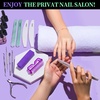 image:imageFANDAMEI Nail Care Kit Nail Files 100180 Nail Buffer Block Cuticle Nippers Cuticle Trimmer Cuticle Pusher Nail Tools Nail Kit Pedicure amp Manicure Tools Nail Prep Kit Manicure Kit for WomenDpurple