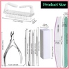 image:imageFANDAMEI Nail Care Kit Nail Files 100180 Nail Buffer Block Cuticle Nippers Cuticle Trimmer Cuticle Pusher Nail Tools Nail Kit Pedicure amp Manicure Tools Nail Prep Kit Manicure Kit for WomenHwhite