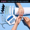 image:imageFANDAMEI Nail Care Kit Nail Files 100180 Nail Buffer Block Cuticle Nippers Cuticle Trimmer Cuticle Pusher Nail Tools Nail Kit Pedicure amp Manicure Tools Nail Prep Kit Manicure Kit for WomenVblue