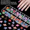 image:imageFANDAMEI Nail Charms and Gems 8 Boxes Nail Art Kit for Design MultiShape Rhinestones for Nails Flat Back Pearls Jewels 3D Fruit Flower Candy Nail Charms Gold Nail Studs JewelsPink flower petalclear bubble beadorange 3D flower