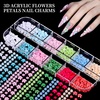 image:imageFANDAMEI Nail Charms and Gems 8 Boxes Nail Art Kit for Design MultiShape Rhinestones for Nails Flat Back Pearls Jewels 3D Fruit Flower Candy Nail Charms Gold Nail Studs JewelsPink flower petalclear bubble beadorange 3D flower