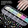 image:imageFANDAMEI Nail Charms and Gems 8 Boxes Nail Art Kit for Design MultiShape Rhinestones for Nails Flat Back Pearls Jewels 3D Fruit Flower Candy Nail Charms Gold Nail Studs JewelsPink flower petalclear bubble beadorange 3D flower