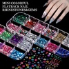 image:imageFANDAMEI Nail Charms and Gems 8 Boxes Nail Art Kit for Design MultiShape Rhinestones for Nails Flat Back Pearls Jewels 3D Fruit Flower Candy Nail Charms Gold Nail Studs JewelsPink flower petalclear bubble beadorange 3D flower