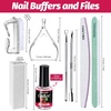image:imageFANDAMEI Nail Files and Buffers Manicure Tools Nail Care Kit with Nail File Nail Buffer Block Cuticle Care for Women with Nippers Pusher Peeler Cuticle Oil and Nail Prep KitDPomegranate