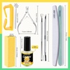 image:imageFANDAMEI Nail Files and Buffers Manicure Tools Nail Care Kit with Nail File Nail Buffer Block Cuticle Care for Women with Nippers Pusher Peeler Cuticle Oil and Nail Prep KitBMilkHoney