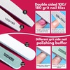 image:imageFANDAMEI Nail Files and Buffers Manicure Tools Nail Care Kit with Nail File Nail Buffer Block Cuticle Care for Women with Nippers Pusher Peeler Cuticle Oil and Nail Prep KitDPomegranate