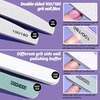 image:imageFANDAMEI Nail Files and Buffers Manicure Tools Nail Care Kit with Nail File Nail Buffer Block Cuticle Care for Women with Nippers Pusher Peeler Cuticle Oil and Nail Prep KitCLavender