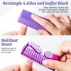image:imageFANDAMEI Nail Files and Buffers Manicure Tools Nail Care Kit with Nail File Nail Buffer Block Cuticle Care for Women with Nippers Pusher Peeler Cuticle Oil and Nail Prep KitCLavender