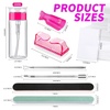 image:imageFANDAMEI Nail Polish Gel Remover Tools Kit with Nail Clips 100ml Nail Polish Remover Bottle 500 Nail Remover Cotton Pad Nail Brush Cuticle PusherPeeler 100180 Nail FileBuffer BlockDRose