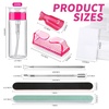 image:imageFANDAMEI Nail Polish Gel Remover Tools Kit with Nail Clips 100ml Nail Polish Remover Bottle 500 Nail Remover Cotton Pad Nail Brush Cuticle PusherPeeler 100180 Nail FileBuffer BlockAPink