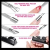 image:imageFANDAMEI Nail Polish Gel Remover Tools Kit with Nail Clips 100ml Nail Polish Remover Bottle 500 Nail Remover Cotton Pad Nail Brush Cuticle PusherPeeler 100180 Nail FileBuffer BlockEBlack