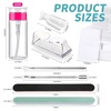 image:imageFANDAMEI Nail Polish Gel Remover Tools Kit with Nail Clips 100ml Nail Polish Remover Bottle 500 Nail Remover Cotton Pad Nail Brush Cuticle PusherPeeler 100180 Nail FileBuffer BlockBClear