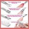 image:imageFANDAMEI Nail Polish Gel Remover Tools Kit with Nail Clips 100ml Nail Polish Remover Bottle 500 Nail Remover Cotton Pad Nail Brush Cuticle PusherPeeler 100180 Nail FileBuffer BlockBClear
