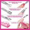 image:imageFANDAMEI Nail Polish Gel Remover Tools Kit with Nail Clips 100ml Nail Polish Remover Bottle 500 Nail Remover Cotton Pad Nail Brush Cuticle PusherPeeler 100180 Nail FileBuffer BlockAPink