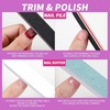 image:imageFANDAMEI Nail Polish Gel Remover Tools Kit with Nail Clips 100ml Nail Polish Remover Bottle 500 Nail Remover Cotton Pad Nail Brush Cuticle PusherPeeler 100180 Nail FileBuffer BlockCPurple