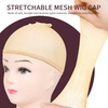 image:imageFANDAMEI Wig Cap 4 pieces Light Brown Stocking Wig Caps Stretchy Nylon Wig Caps for Women men kidsCMesh Wig Cap Open End