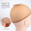 image:imageFANDAMEI Wig Cap 4 pieces Light Brown Stocking Wig Caps Stretchy Nylon Wig Caps for Women men kidsNylon Wig Cap