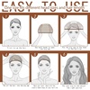 image:imageFandamei 6PCS Wig Cap 6PCS Black Mesh Wig Cap Net Closed End Hair Mesh Net Liner Weaving Caps for Women Men Kids Wig Caps for Halloween CosplayBrown