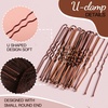 image:imageFandamei Hair Accessories Set 20PCS Mesh Hair Nets Invisible and 40PCS U Shaped Hair Pins for Women Girls Ballet Bun Maker amp Dance Hair Nets 20 inch50cm Hair Pins 24 inch6cm BrownBrown