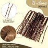 image:imageFandamei Hair Accessories Set 20PCS Mesh Hair Nets Invisible and 40PCS U Shaped Hair Pins for Women Girls Ballet Bun Maker amp Dance Hair Nets 20 inch50cm Hair Pins 24 inch6cm BrownLight Brown