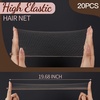 image:imageFandamei Hair Accessories Set 20PCS Mesh Hair Nets Invisible and 40PCS U Shaped Hair Pins for Women Girls Ballet Bun Maker amp Dance Hair Nets 20 inch50cm Hair Pins 24 inch6cm BrownTan Brown