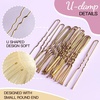 image:imageFandamei Hair Accessories Set 20PCS Mesh Hair Nets Invisible and 40PCS U Shaped Hair Pins for Women Girls Ballet Bun Maker amp Dance Hair Nets 20 inch50cm Hair Pins 24 inch6cm BrownGold