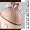 image:imageFandamei Mesh Wig Caps Net 4PCS Wig Caps Net Open End Dark Brown Wig Cap for women Strength Wig Cap Dark BrownMesh Wig Cap Open End