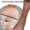 image:imageFandamei Mesh Wig Caps Net 4PCS Wig Caps Net Open End Dark Brown Wig Cap for women Strength Wig Cap Dark BrownMesh Wig Cap Open End