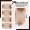 image:imageFandamei Mesh Wig Caps Net 4PCS Wig Caps Net Open End Dark Brown Wig Cap for women Strength Wig Cap Dark BrownMesh Wig Cap Open End