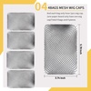 image:imageFandamei Wig Cap 4PCS Black Mesh Wig Cap Net Closed End Hair Mesh Net Wig Caps Liner Weaving Caps for Women Men KidsMesh Wig Cap Open End