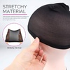 image:imageFandamei Wig Cap 4PCS Black Mesh Wig Cap Net Closed End Hair Mesh Net Wig Caps Liner Weaving Caps for Women Men KidsNylon Wig Cap