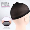 image:imageFandamei Wig Cap 4PCS Black Mesh Wig Cap Net Closed End Hair Mesh Net Wig Caps Liner Weaving Caps for Women Men KidsNylon Wig Cap