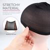 image:imageFandamei Wig Cap 6PCS Black Stocking Caps for Wigs Stretchy Stocking Nylon Caps for Women Girls Kids