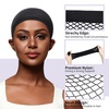 image:imageFandamei Wig Cap Hair Net for Wigs 30 CM Large Mesh Wig Cap for Long Hair for Women Nylon Hair Net Non Slip for Halloween Rave Party CosplayBrown 2 PCSBlack