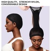 image:imageFandamei Wig Cap Hair Net for Wigs 30 CM Large Mesh Wig Cap for Long Hair for Women Nylon Hair Net Non Slip for Halloween Rave Party CosplayBrown 2 PCSBlack