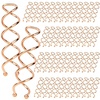 image:imageFANDAMEI 50PC Spiral Hair Pins Set Spin Pins Spiral Bobby Pins for Girls Women and Kids NonScratch Round Clip amp Bun Twist Stylish Bun Bobby Pins Premium Spin Pins for Hair BrownGold