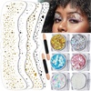 image:imageFANDAMEI 6 Colors Face Glitter Gel 4PCS Glitter Freckles Body Hair Face Speckles Makeup Patches