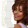 image:imageFANDAMEI 6PCS Glitter Freckles Face Glitter Makeup Speckles Makeup Patches Face Speckles for Women GoldGold