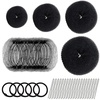 image:imageFANDAMEI Hair Accessory Set 20 Invisible Nets 4 Donut Makers 5 Elastics 20 Bobby Pins BrownBlack
