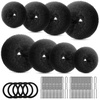image:imageFANDAMEI Hair Bun Maker Set 8 PCS Hair Donuts for Buns 2 Extralarge2 Large2 Medium and 2 Small 40 PCS Bobby Pins 5 PCS Hair Elastic Ties BlackBun Maker  BlackBlack