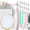 image:imageFANDAMEI Nail Art Kit With Nail Stand Nail Art Tools Nail Design Tools Nail Brush Nail Holder For Painting Nails Nail Art Brushes Nail Dotting Tool Nail Tools For Nail Art WhiteWhite