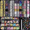 image:imageFANDAMEI Nail Charms and Gems 8 Boxes Nail Art Kit for Design MultiShape Rhinestones for Nails Flat Back Pearls Jewels 3D Fruit Flower Candy Nail Charms Gold Nail Studs JewelsYellow candyred cherrypurple heartgold silver pearls