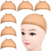 image:imageFandamei 6 Pcs Stocking Wig Caps Light Brown Stocking Caps For Wigs Stretchy Nylon Wig Caps for Women Girls Kids